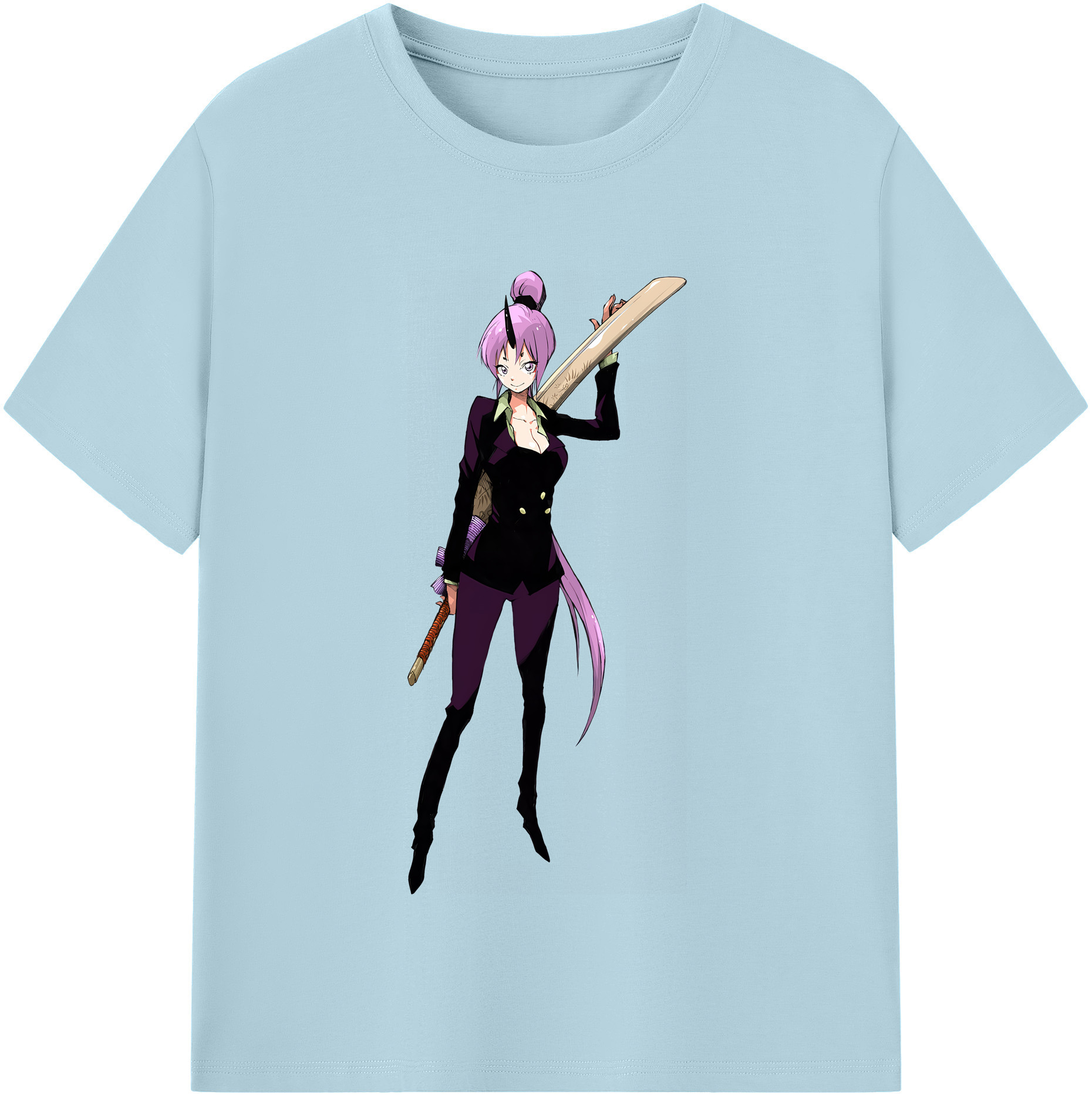（画像用） 転スラ Regarding Reincarnated to Slime 綿100％半袖Tシャツ（フロントプリント）